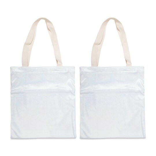 Craft Express; Craft Express Sublimation Printing Tote Bag - Glitter, Pkg of 2; Category:Cosplay Craft Materials; Image:1